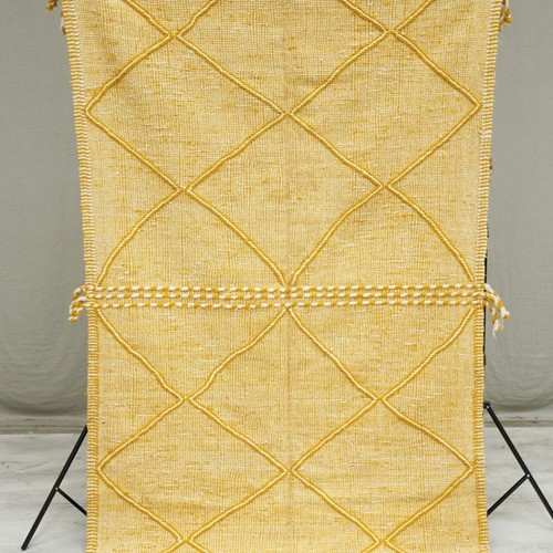 Hand woven Moroccan rug- Yellow diamond
