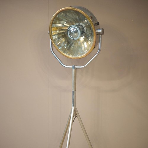 20Th Century Chrome And Brass Medical Floor Lamp