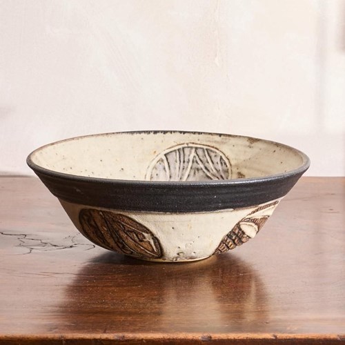 20Th Century Large Abstract Patterned Bowl
