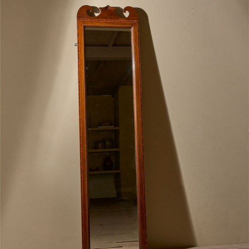 19Th Century Tall Mahogany Pier Mirror