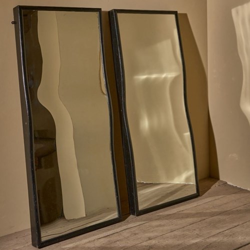 Pair Of Early 20Th Century Original Fairground Fun House Mirrors