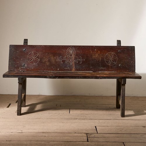 18Th Century Spanish Chestnut Bench