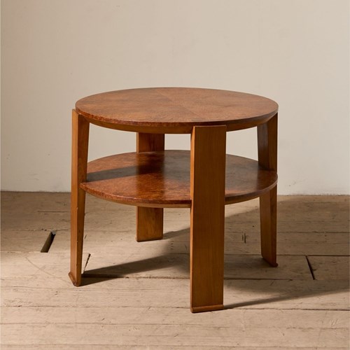 Art Deco Burr Yew Coffee Table