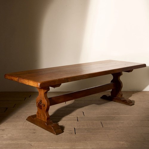 Early 20Th Century 2.5M Solid Oak Dining Table
