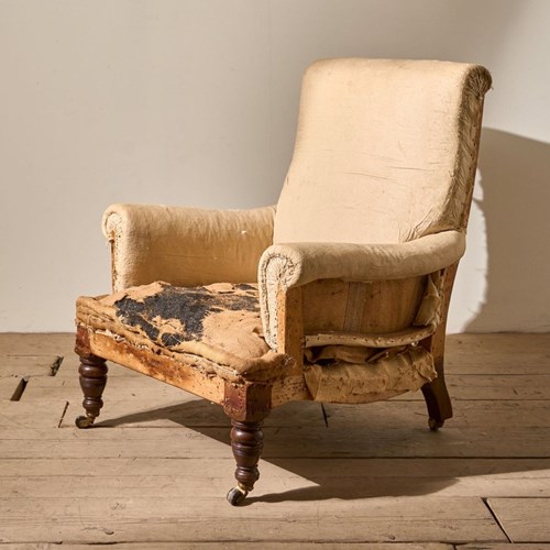 19Th Century Howard Style English Country House Armchair