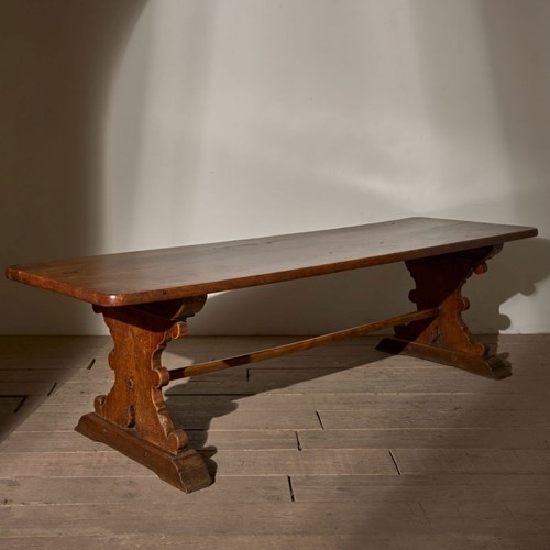 19Th Century 2 Planked Oak Refectory Table