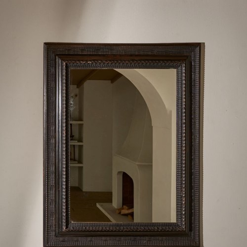 Very Large 19Th Century Ebonised Italian Wall Mirror - No4