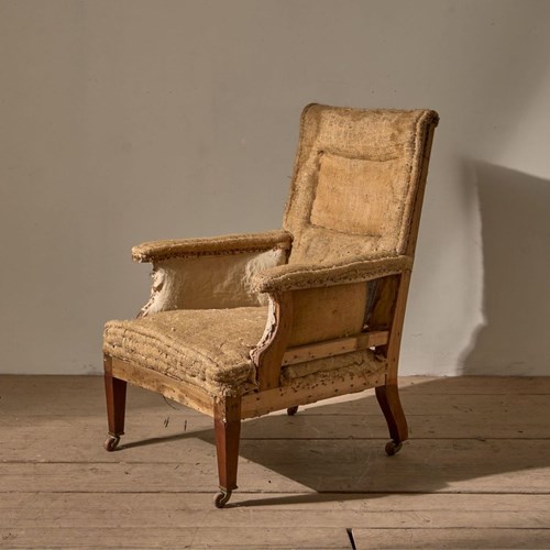 19Th Century Elegant Shapely Arm Armchair