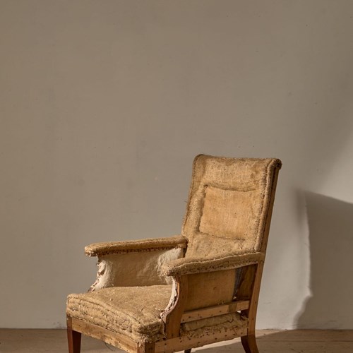 19Th Century Elegant Shapely Arm Armchair