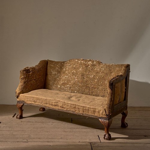 19Th Century Ball And Claw Footed Campaign Sofa