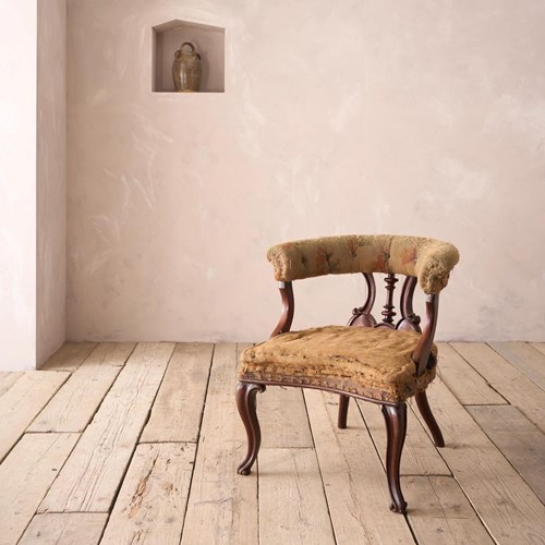 19Th Century Solid Mahogany Desk Chair