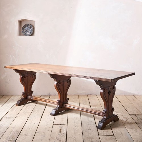 19Th Century Italian Walnut Drapers Table