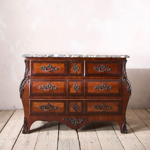 20Thc Kingwood Chest Of Drawers With Marble Top