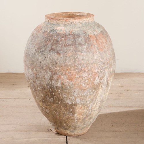 19Th Century Spanish Olive Pot - Blue