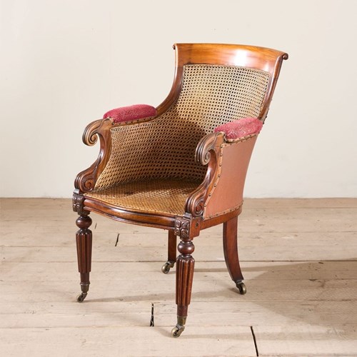 Victorian Cane Seated Country House Library Chair