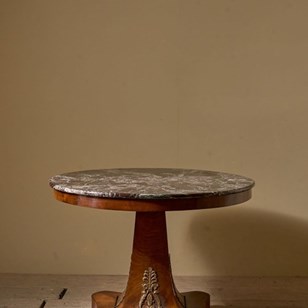 19Th Century French Empire Red Marb...