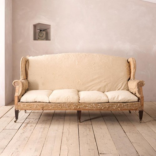 Victorian Wingback English Country House Sofa