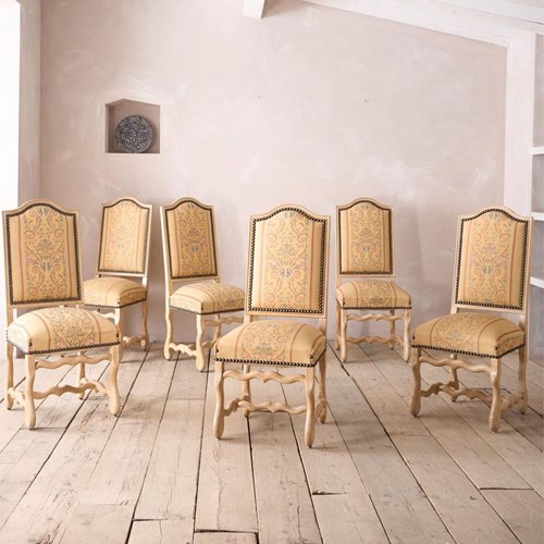 Set Of 6 20Th Century Os De Mouton Dining Chairs