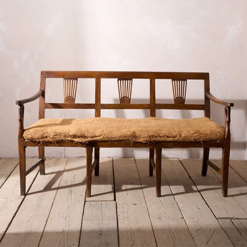 19Th Century Neoclassical Italian Hall Bench - 3 Seater