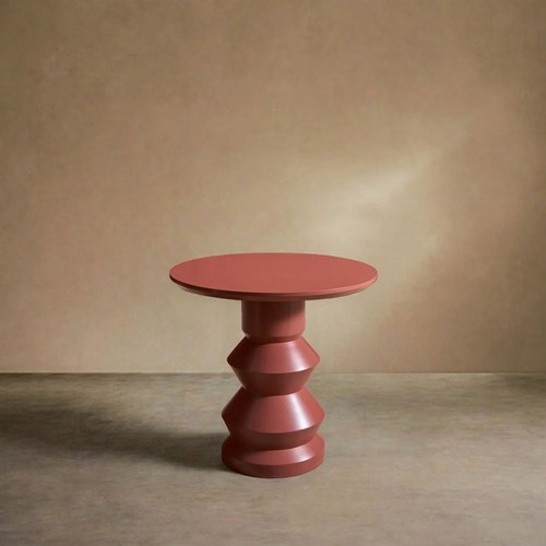 'Glen' Turned Wood And Lacquered Side Table - Highland