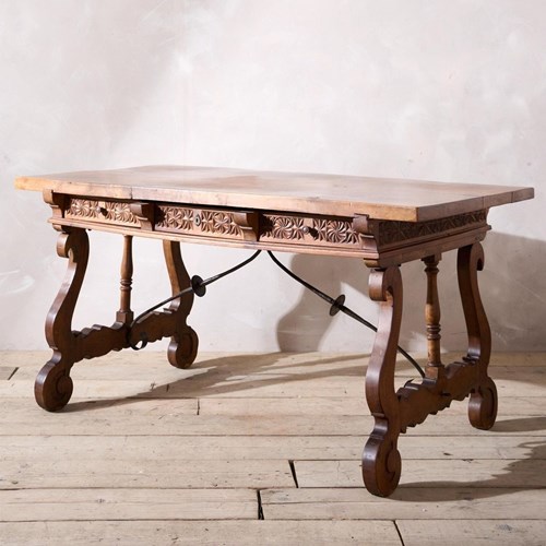 19Th Century Spanish Walnut Writing Table