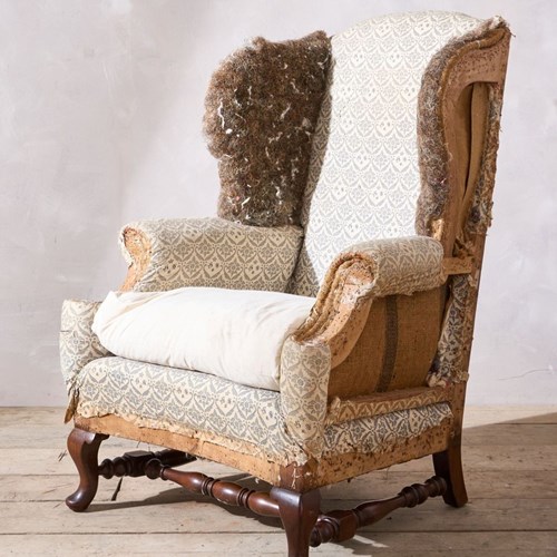 19Th Century Howard And Sons Ennismore Wingback Armchair