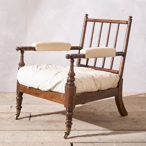 19Th Century Georgian Simulated Rosewood Library Chair