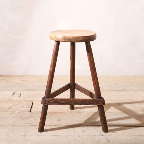 18Th Century Sycamore Topped Country Stool