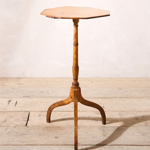 19Th Century Tiger Maple Wine Table