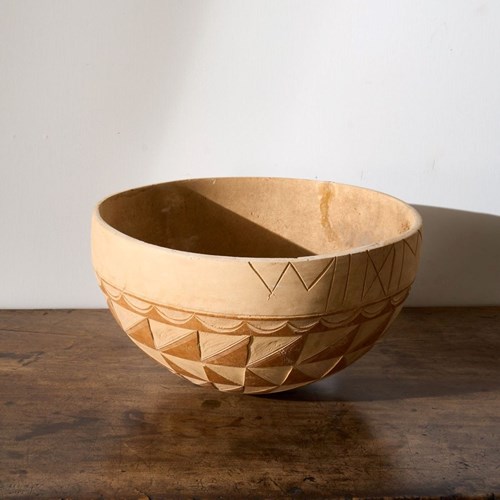 20Th Century African Carved Gourd Bowl - No 2