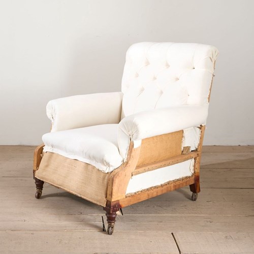 Large Proportioned 19Th Century Buttoned Back Armchair By Hamptons And Sons