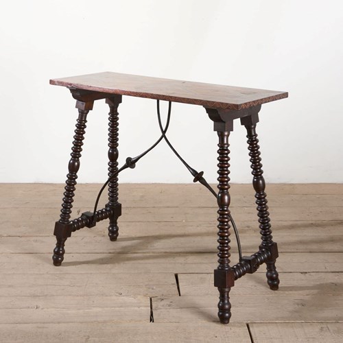 Early 19Th Century Spanish Rosewood And Walnut Console Table
