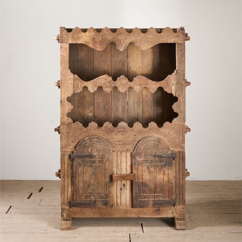 18Th Century Spanish Pyrenean Folk Art Cupboard