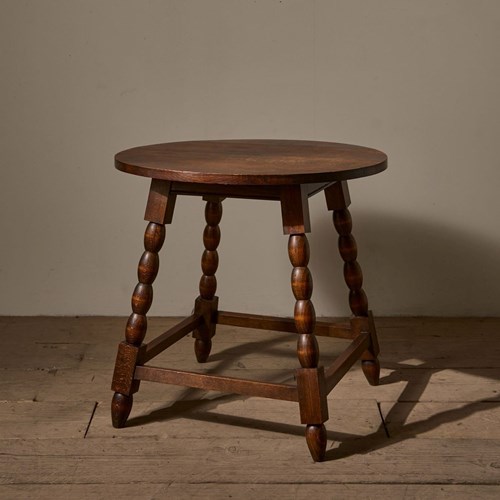 20Th Century Oak Side Table By Charles Dudouyt