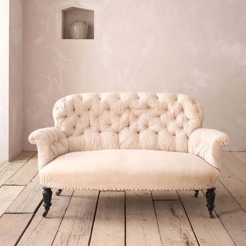 Napoleon III Buttoned Curved Back Sofa