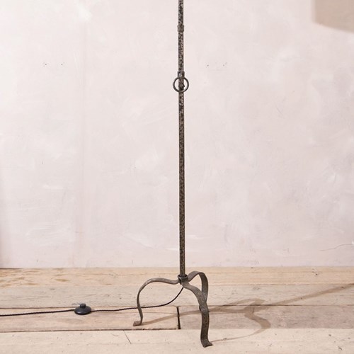 Mid Century Metal Brutalist Floor Lamp