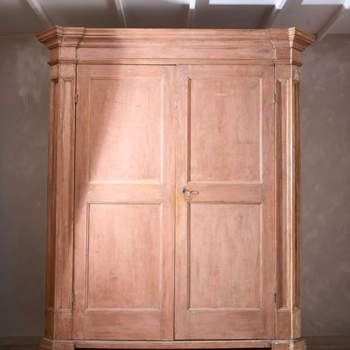 Monumental 17Th Century Painted Italian Cupboard