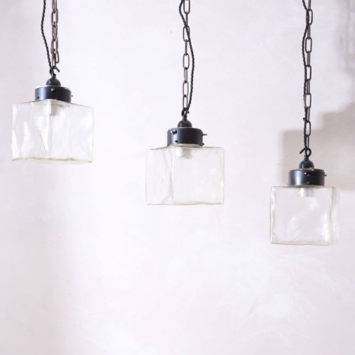 20Th Century Ice Cube Pendant Lights - 6 Available
