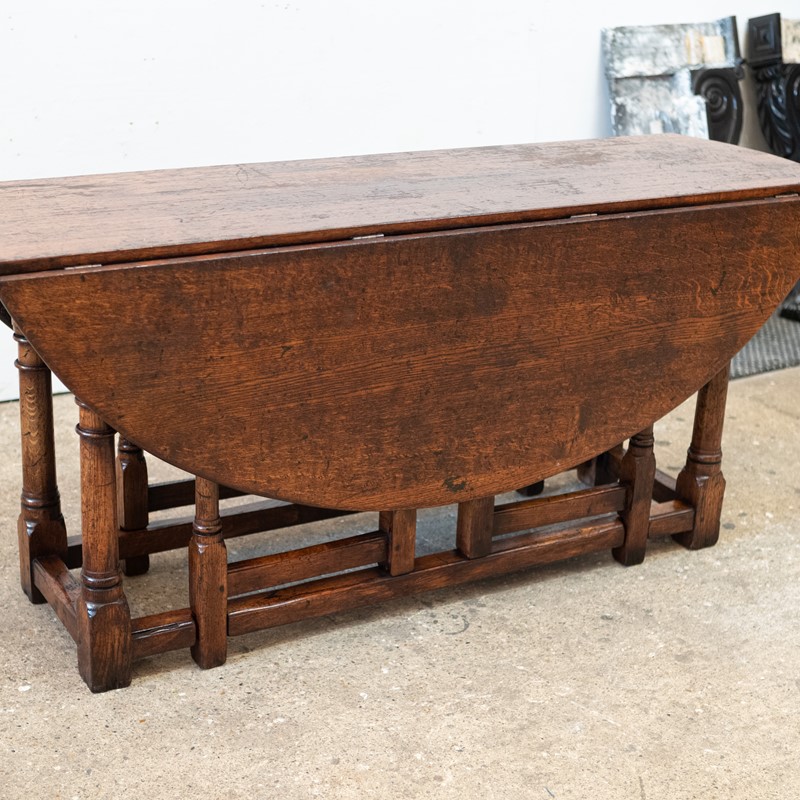 Reclaimed Oak Gate-leg Drop Leaf Table |Wake Table-the-architectural-forum-antique-reclaimed-oak-table-with-gate-legs-and-oval-top-and-leaves-4-main-637887419597785250.jpg