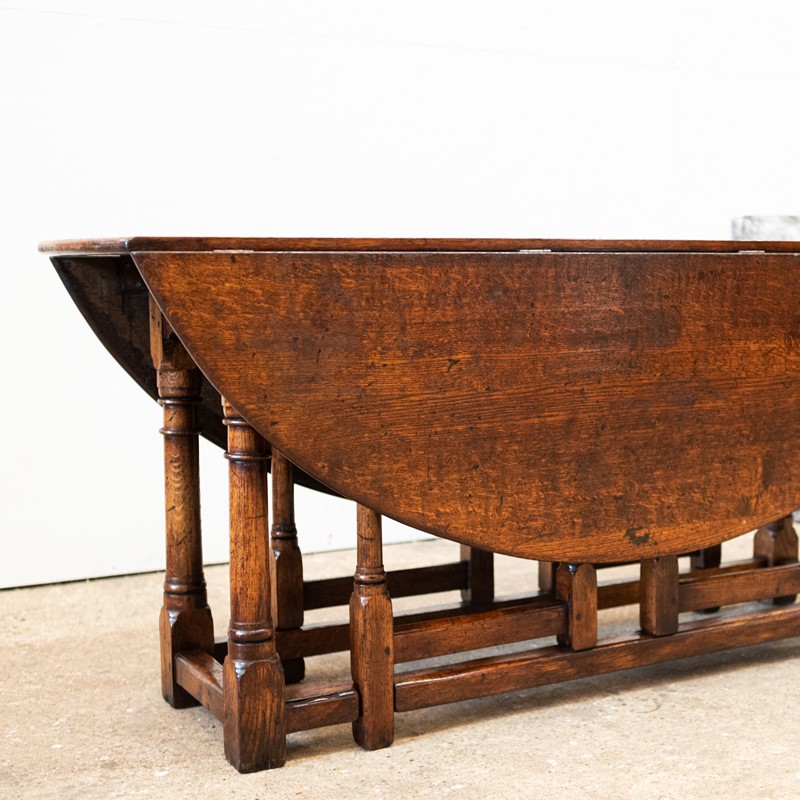 Reclaimed Oak Gate-leg Drop Leaf Table |Wake Table-the-architectural-forum-antique-reclaimed-oak-table-with-gate-legs-and-oval-top-and-leaves-5-main-637887419616535188.jpg