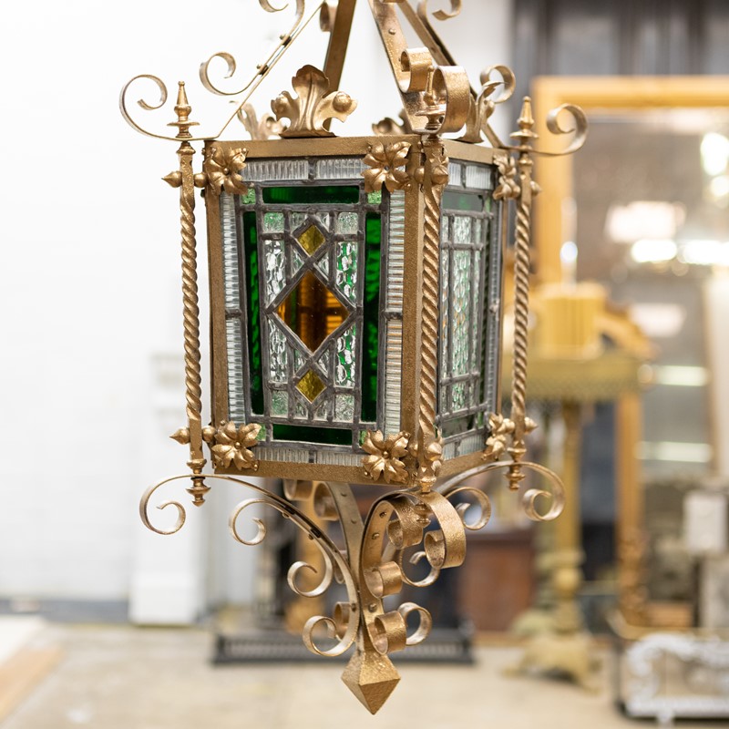 Antique Wrought Iron Stained Glass Lantern-the-architectural-forum-antique-stained-glass-lantern-fancy-15-main-637693927804437243.jpg