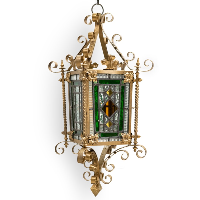 Antique Wrought Iron Stained Glass Lantern-the-architectural-forum-antique-stained-glass-lantern-main-637693926643659988.jpg