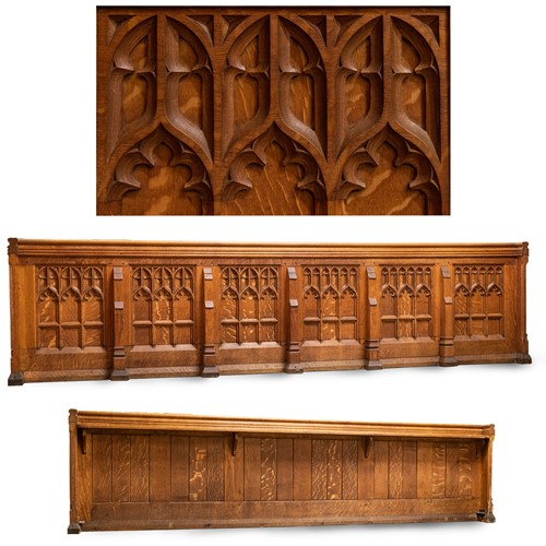 Antique Carved Church Pew Modesty Board|Front Pew