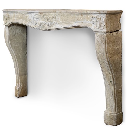 Antique French stone fire surround