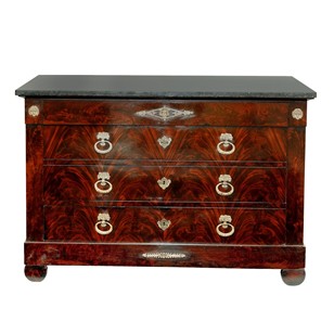 French Napoleonic Commode With Marble Top 
