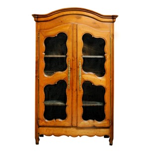 French Louis XV Pale Cherrywood Bookcase 