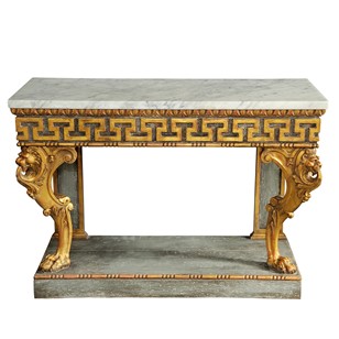 Continental Style Painted & Giltwood Console Table