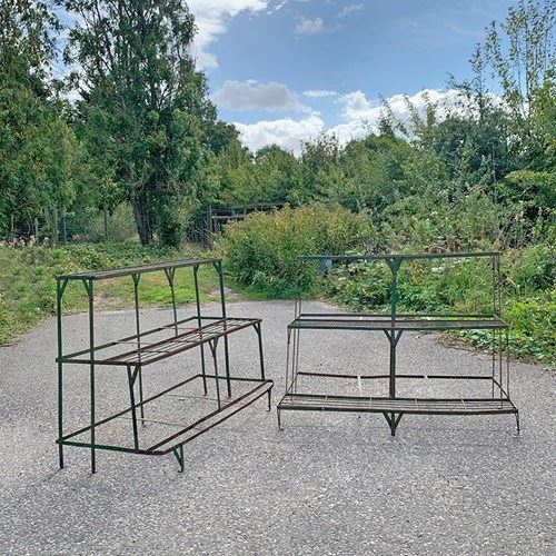 Two Green Painted Etageres (Each)