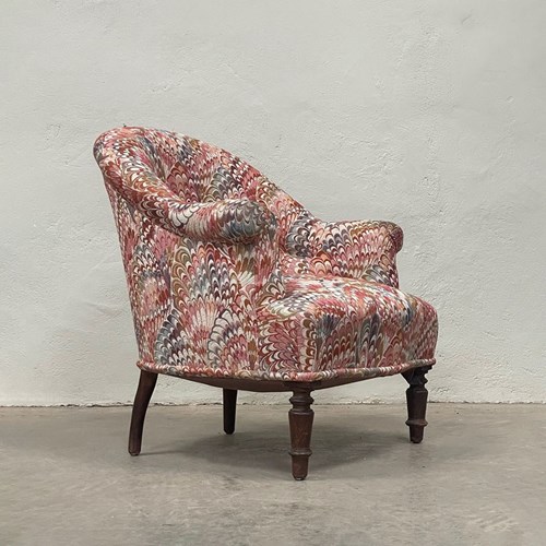 Crapaud Armchair On Turned Legs