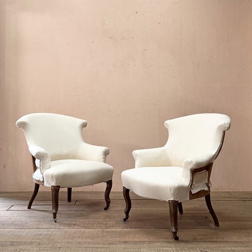 Pair Of Chapeau De Gendarme Armchairs (We Can Upholster)